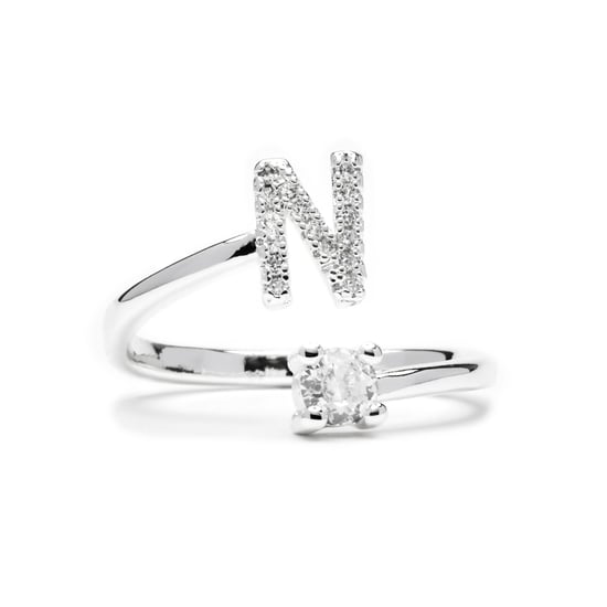 Anillo Luxenter con circonita brillante acabado rodio - Alphabet - Image 1