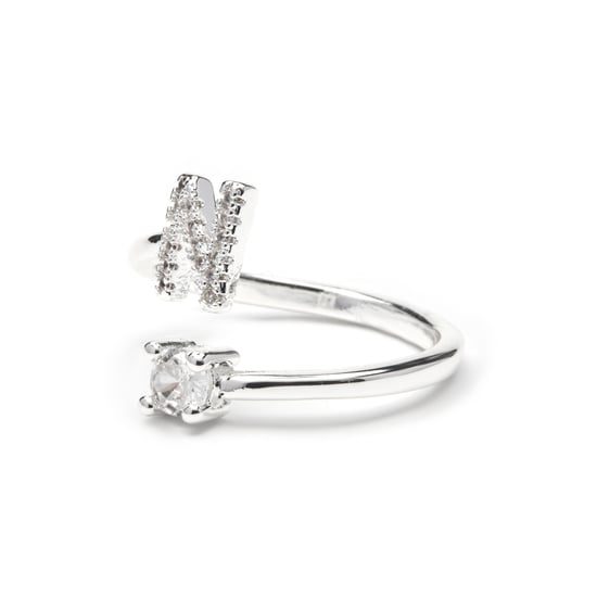 Anillo Luxenter con circonita brillante acabado rodio - Alphabet - Image 4