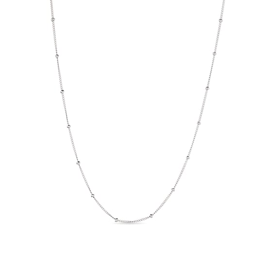 Cadena Luxenter de 42cm de plata de ley 925 acabado en rodio - Amdi - Image 1