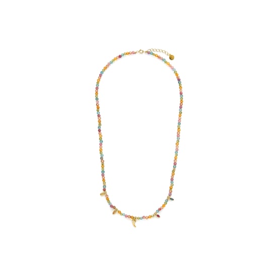 Collar Luxenter de Plata de Ley 925 y Circonita Multicolor acabado en oro amarillo 18k - Esli - Image 3