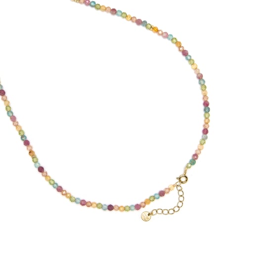 Collar Luxenter de Plata de Ley 925 y Circonita Multicolor acabado en oro amarillo 18k - Esli - Image 6