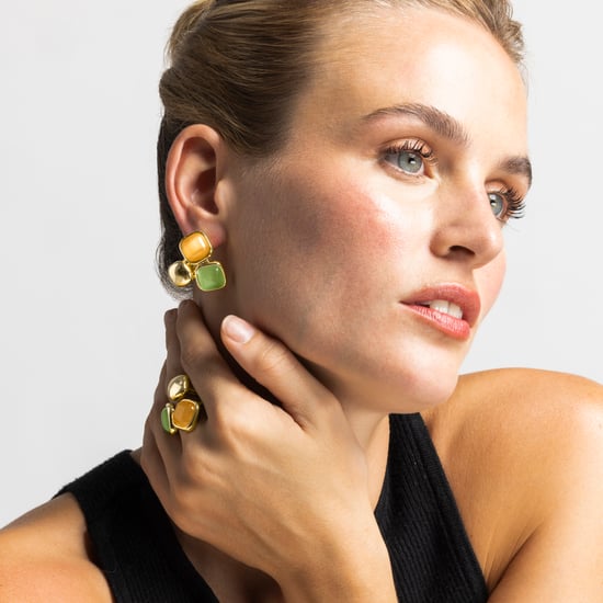 Pendientes Luxenter con Ojo de Gato Multicolor acabado oro 18k - Nuroa - Image 2
