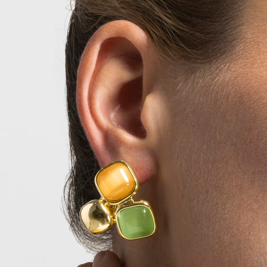 Pendientes Luxenter con Ojo de Gato Multicolor acabado oro 18k - Nuroa - Image 3