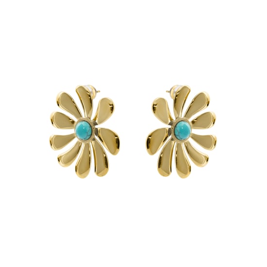 Pendientes Luxenter de Turquesa acabado en oro amarillo de 18k - Isum - Image 3