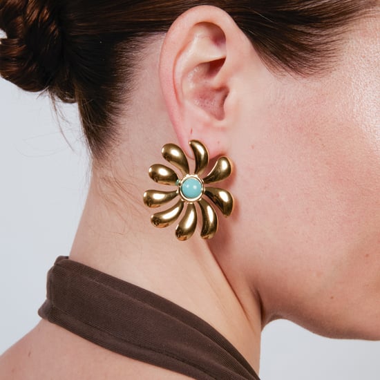 Pendientes Luxenter de Turquesa acabado en oro amarillo de 18k - Isum - Image 4