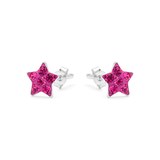 Pendientes Luxenter de Plata de Ley 925 y Circonita Rosa acabado en rodio - Menerin - Image 2