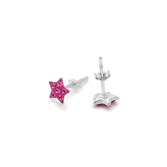 Pendientes Luxenter de Plata de Ley 925 y Circonita Rosa acabado en rodio - Menerin - Image 3