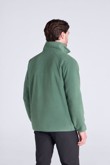 'Stockholm' Chaqueta de forro polar para hombre con media cremallera Jersey cálido y acogedor Verde oscuro - Image 3