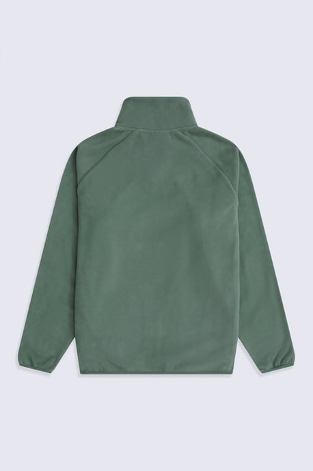 'Stockholm' Chaqueta de forro polar para hombre con media cremallera Jersey cálido y acogedor Verde oscuro - Image 6