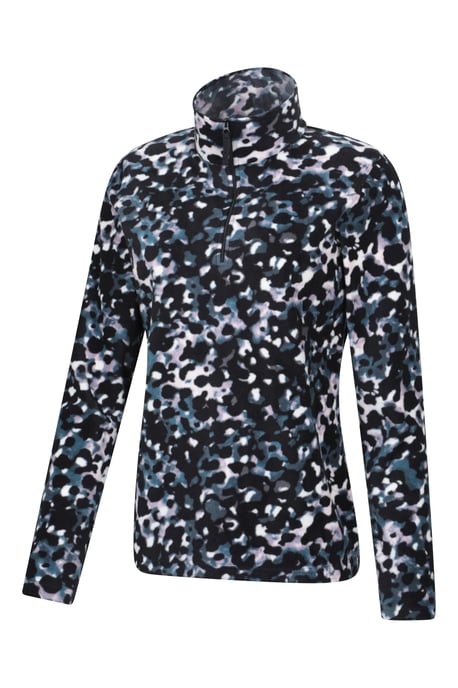 'Camber' Chaqueta polar de mujer a rayas, media cremallera, cálida, acogedora, jersey, morado - Image 3