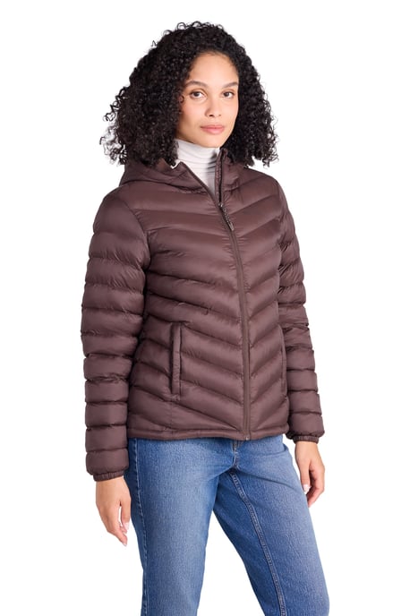 'Seasons' Chaqueta acolchada de mujer Abrigo de invierno aislante resistente al agua Marrón oscuro - Image 2