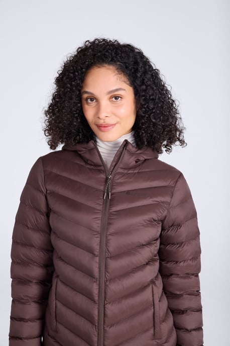 'Seasons' Chaqueta acolchada de mujer Abrigo de invierno aislante resistente al agua Marrón oscuro - Image 5