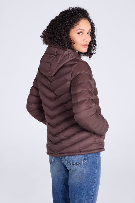 'Seasons' Chaqueta acolchada de mujer Abrigo de invierno aislante resistente al agua Marrón oscuro - Image 6