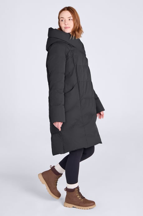 Mountain Warehouse Chaqueta acolchada de plumón Cosy Wrap para mujer Resistente al agua Cálida Abrigo de invierno tipo puffer Negro - Image 2