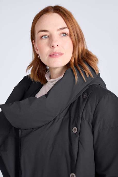 Mountain Warehouse Chaqueta acolchada de plumón Cosy Wrap para mujer Resistente al agua Cálida Abrigo de invierno tipo puffer Negro - Image 3