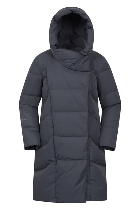 Mountain Warehouse Chaqueta acolchada de plumón Cosy Wrap para mujer Resistente al agua Cálida Abrigo de invierno tipo puffer Negro - Image 6