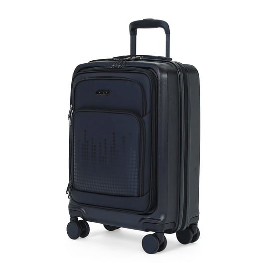 Maleta de cabina híbrida ABS+PU negra 57x37x25cm 8 ruedas bolsillo delantero equipaje de cabina - Image 3