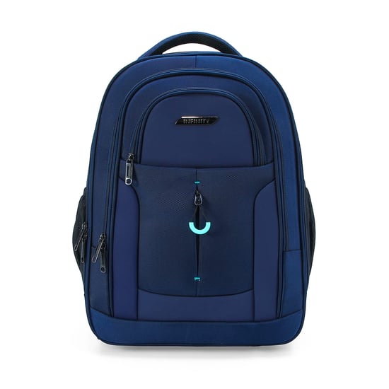 Mochila trolley azul para portátil de 17" 1680D + PU con 2 ruedas - Image 2