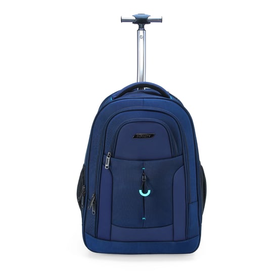 Mochila trolley azul para portátil de 17" 1680D + PU con 2 ruedas - Image 6