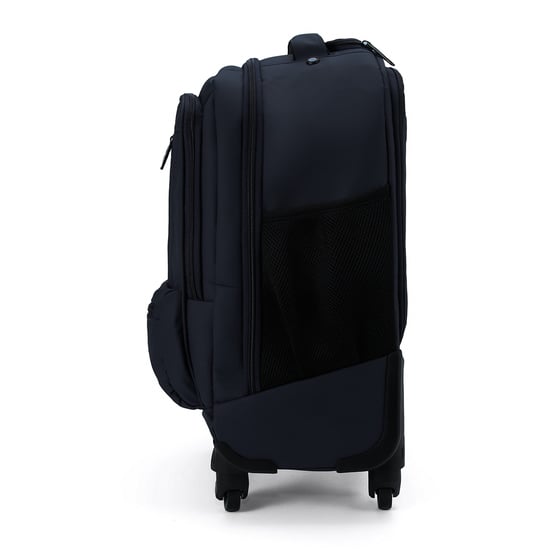 Mochila trolley negra para portátil de 19" de PU premium con 4 ruedas - Image 4