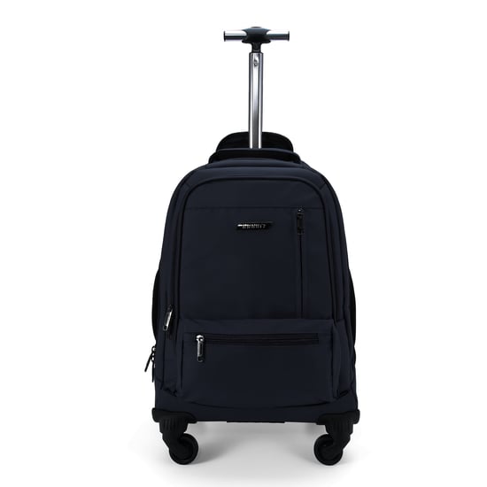 Mochila trolley negra para portátil de 19" de PU premium con 4 ruedas - Image 5