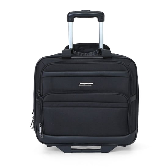 Maletín negro para portátil de 17" con ruedas, poliéster 1680D, 4 ruedas, bolsa de negocios - Image 2
