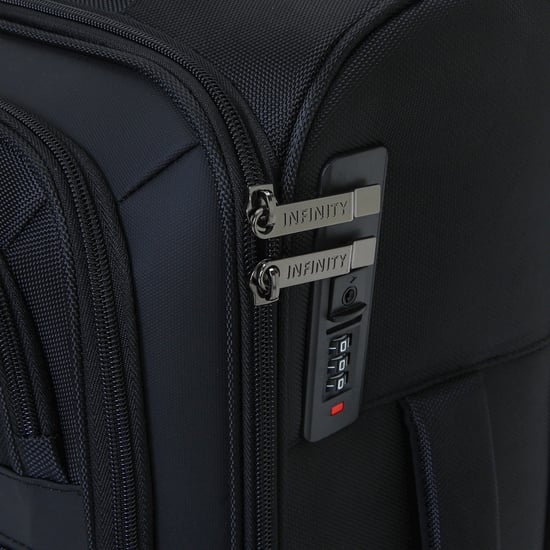 Maleta Soft Shell Negra de Poliéster 1680D con 8 Ruedas y Cierre TSA - Image 6