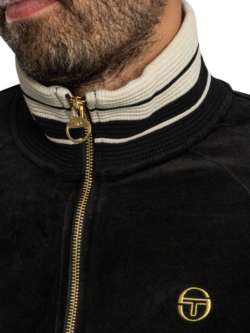 Sergio Tacchini Chaqueta Deportiva De Terciopelo Lazzari, Negro - Image 5