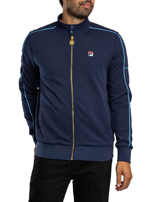 Fila Chaqueta Deportiva Eldon Piping, Azul - Image 1