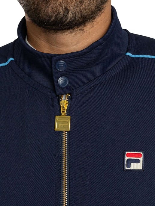 Fila Chaqueta Deportiva Eldon Piping, Azul - Image 5