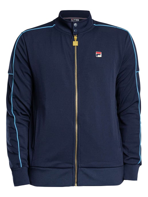 Fila Chaqueta Deportiva Eldon Piping, Azul - Image 6