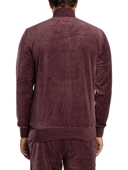 Fila Chaqueta Deportiva De Terciopelo Negro, Pãºrpura - Image 3