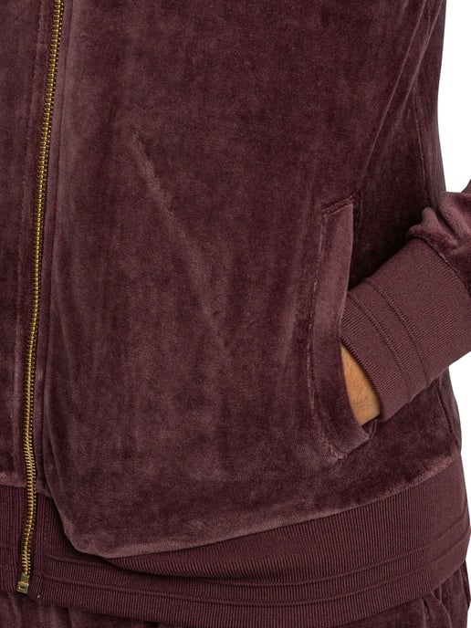 Fila Chaqueta Deportiva De Terciopelo Negro, Pãºrpura - Image 4