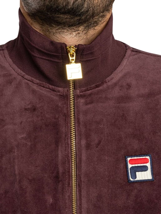 Fila Chaqueta Deportiva De Terciopelo Negro, Pãºrpura - Image 5