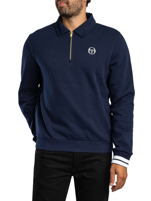 Sergio Tacchini Sudadera Polo Court Con Cremallera De 1/4, Azul - Image 2