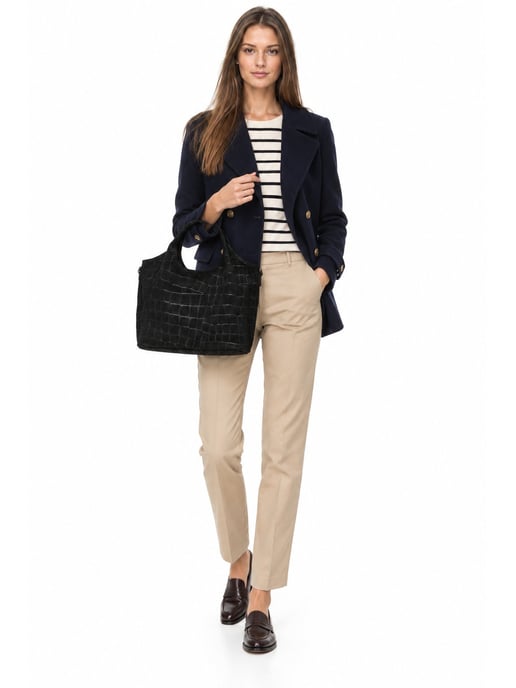 Anna Luchini Negro Bolso de cuero - Image 6