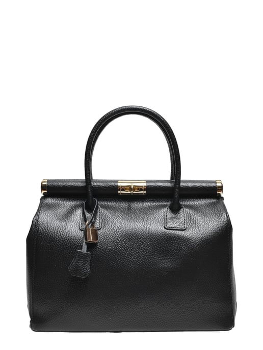 Anna Luchini Negro Bolso de cuero - Image 1