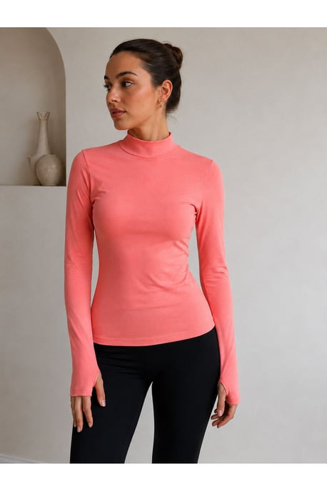 Bipantolon Body de mujer ajustado con cuello alto medio - Image 1