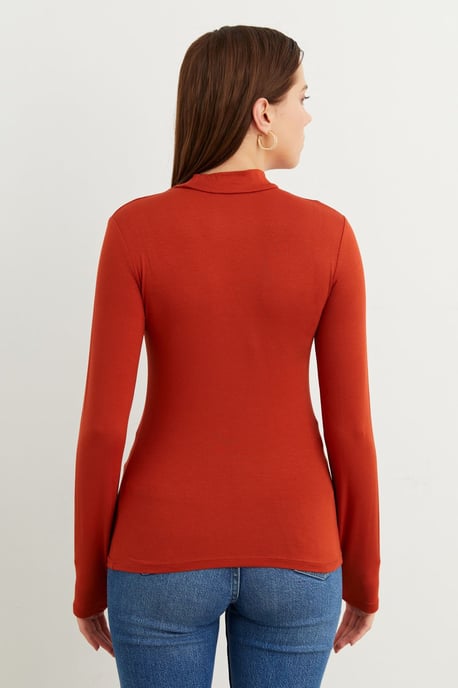 Bipantolon Body de mujer de corte slim con cuello alto bajo - Image 3