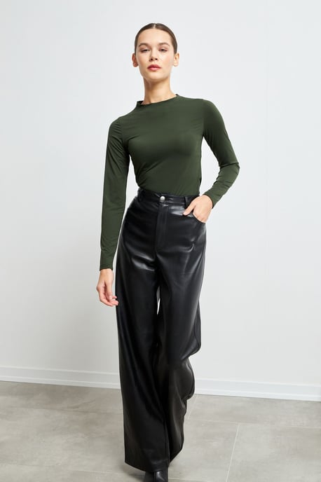 Bipantolon Blusa de mujer Slim Fit con cuello redondo - Image 4