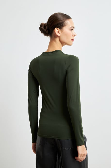 Bipantolon Blusa de mujer Slim Fit con cuello redondo - Image 5