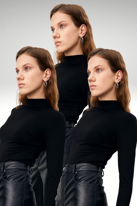 Bipantolon Pack de 3 bodis de cuello alto para mujer con corte slim - Image 1