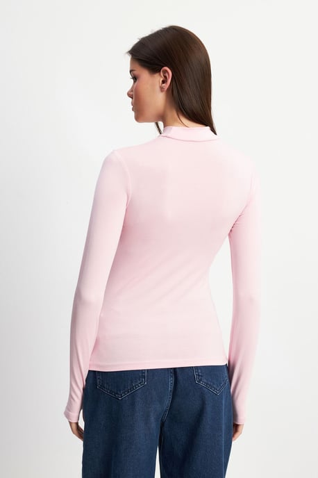 Bipantolon Body de mujer de corte slim con medio cuello vuelto - Image 4