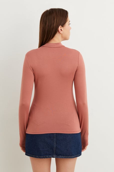 Bipantolon Body de mujer de corte slim con medio cuello vuelto - Image 3