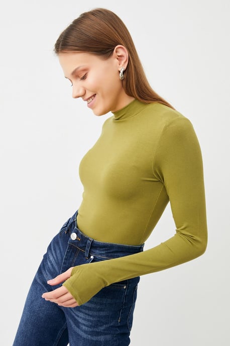 Bipantolon Pack de 3 bodis de mujer de corte slim con cuello vuelto medio - Image 4