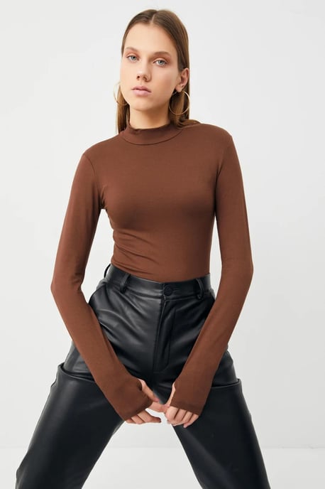 Bipantolon Pack de 3 bodis de mujer de corte slim con medio cuello vuelto - Image 3