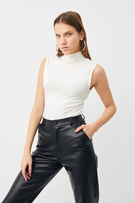 Bipantolon Pack de 2 bodies de mujer sin mangas con medio cuello vuelto - Image 2