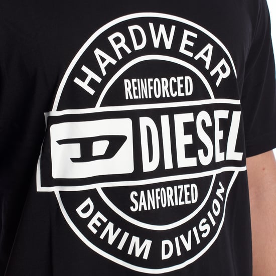 Camiseta Negra Con Caviar Y Logotipo De Diesel Circle Hardware - Image 2