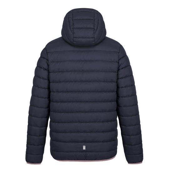 Regatta Chaqueta acolchada con capucha para niños Marizion (Azul marino/Lila empolvado) - Image 3