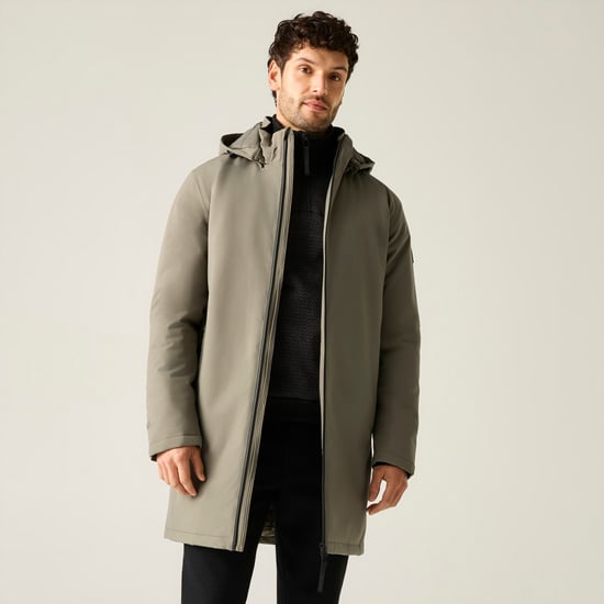 Regatta Chaqueta impermeable acolchada para hombre Merzen (verde oliva ahumado) - Image 1